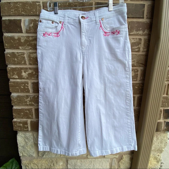 bill blass Denim - Bill Blass wide leg crop jeans, 6